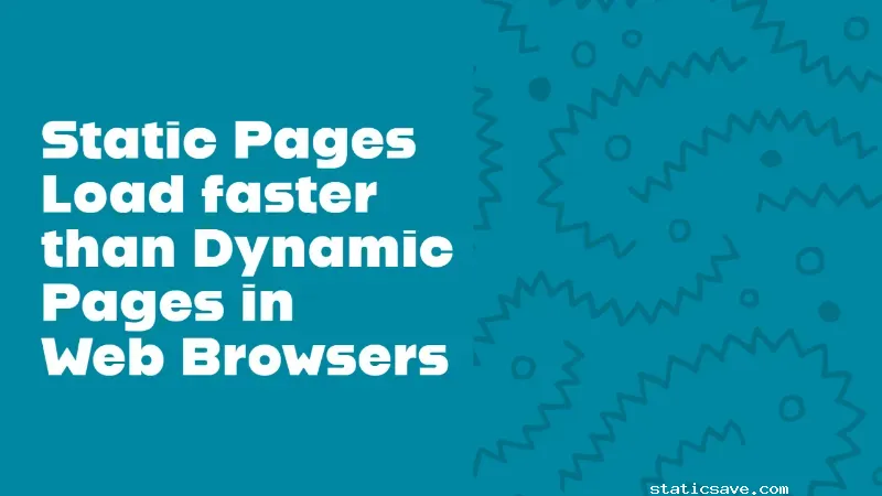 Why static pages load faster in browser than dynamic pages in the browser?