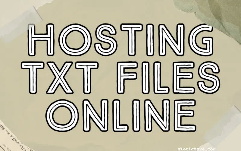 How to host TXT files online for free
